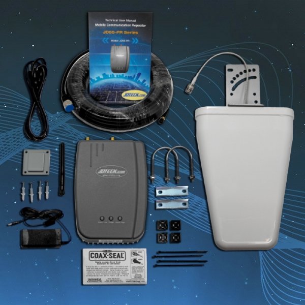 KIT REPETIDOR CELULAR Y BAM JDTECK JD55-PR - CUBRE 300M2