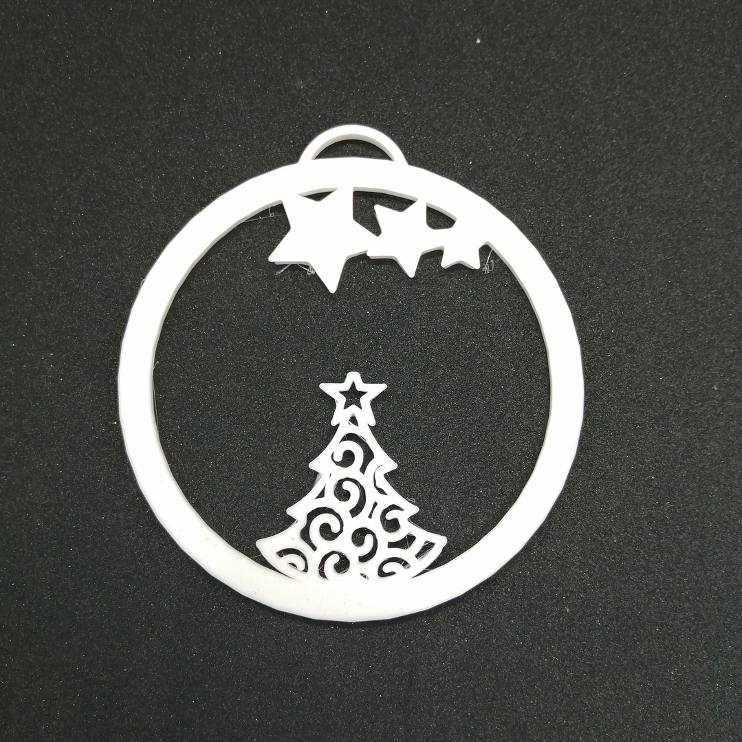 Bola Natal (Árvore de Natal e Estrelas) Personalizável  2