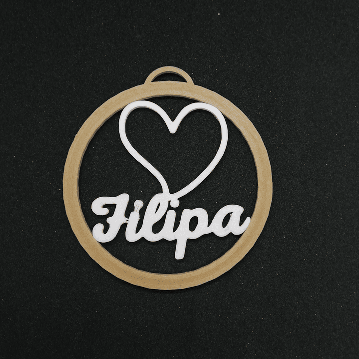 Bola Natal (Coração) Personalizável 2