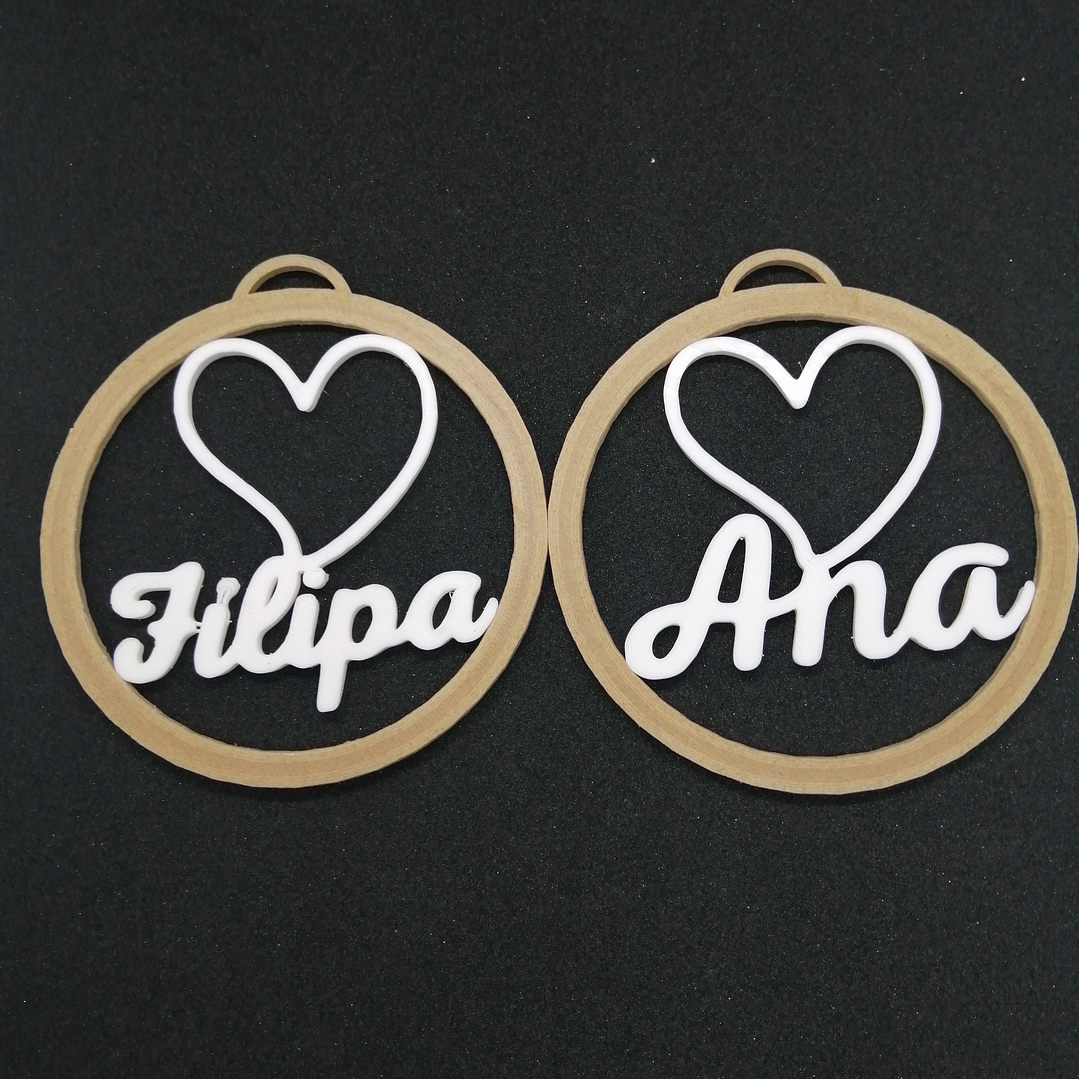 Bola Natal (Coração) Personalizável 3