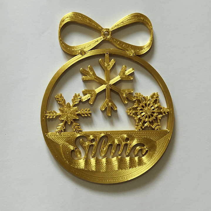 Bola Natal ( Floco de Neve) Personalizável 2