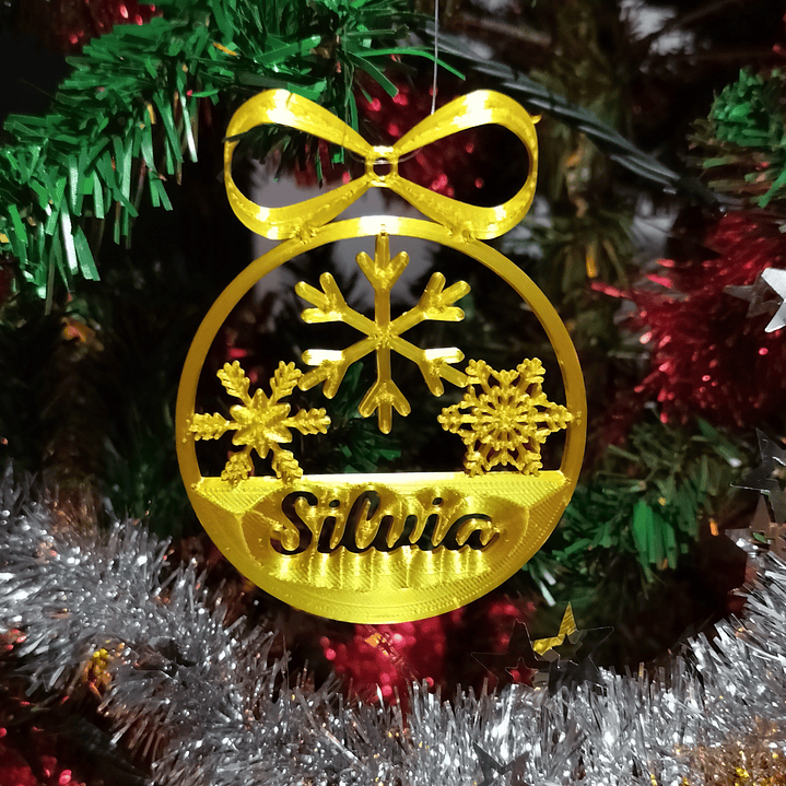 Bola Natal ( Floco de Neve) Personalizável 1