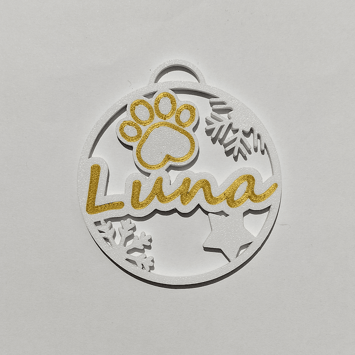 Bola Natal ( Cão ) Personalizável 2