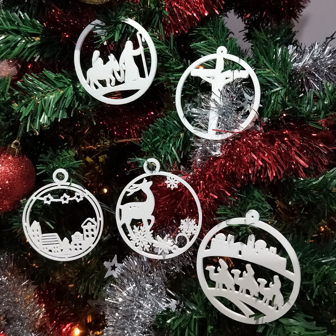 Pack de 5 Bolas de Natal 1