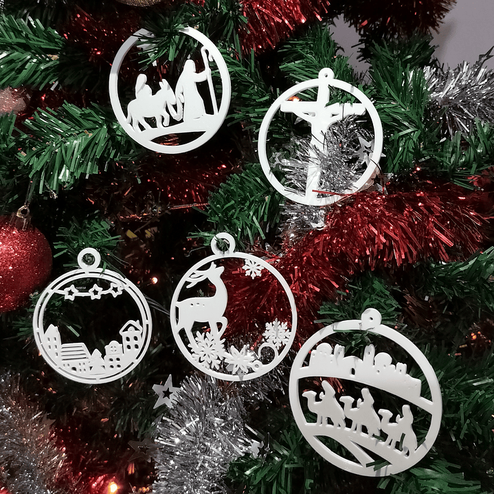 Pack de 5 Bolas de Natal 1