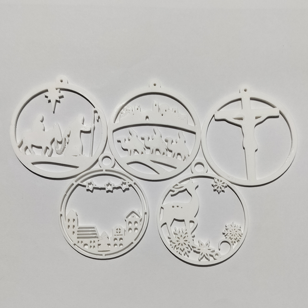 Pack de 5 Bolas de Natal 2