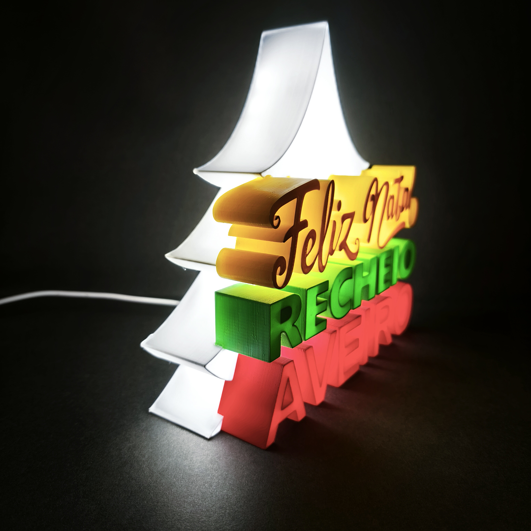 Luminária Feliz Natal - Nome Personalizável 3