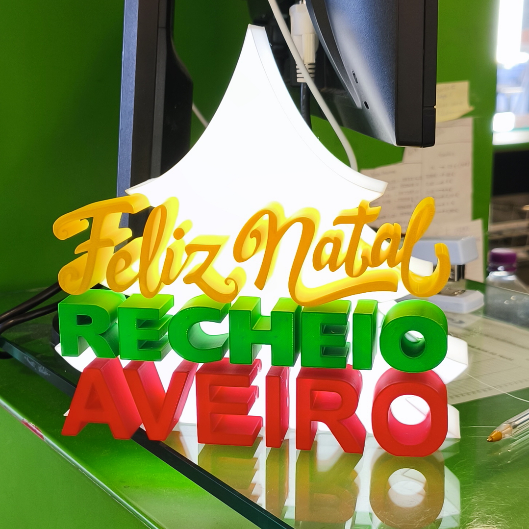 Luminária Feliz Natal - Nome Personalizável 1