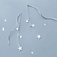 Brincos Estrelas Pendentes – Banhados a Prata - Thumbnail 1