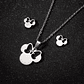 Conjunto de Colar e Brincos em Aço Inoxidável – Estilo Minnie - Thumbnail 2