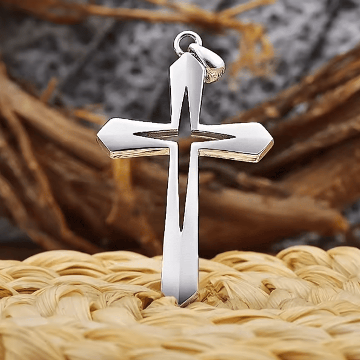 Colar Cruz em Aço Inoxidável 1