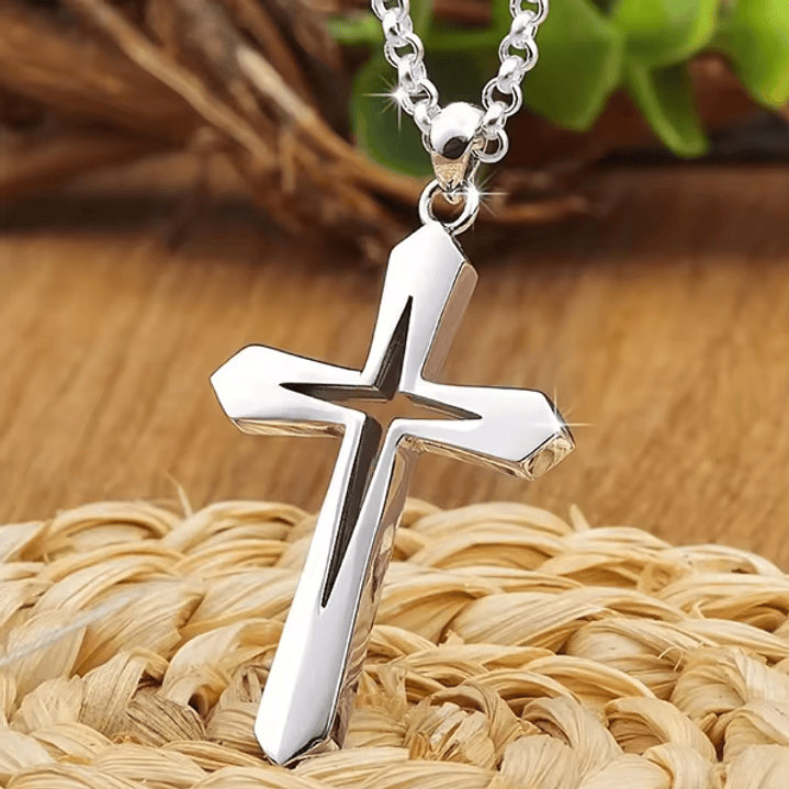 Colar Cruz em Aço Inoxidável 2