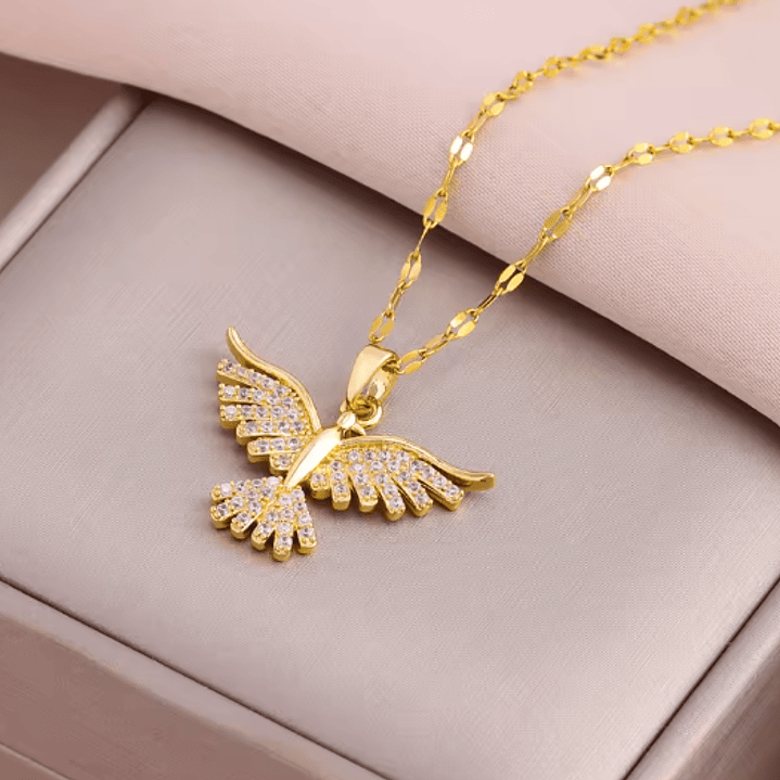 Colar em Aço Inoxidável com Pingente Fênix Craveado 1