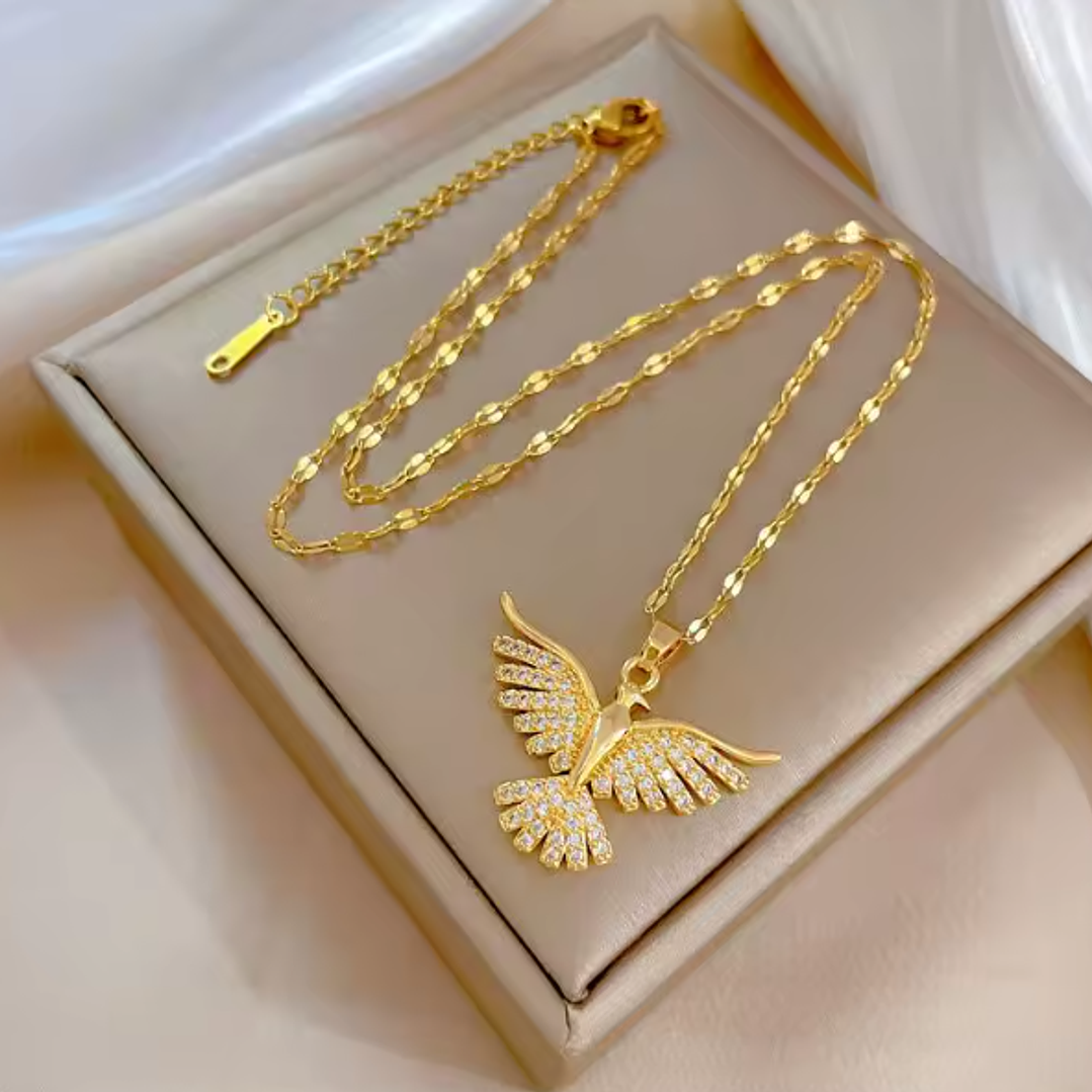 Colar em Aço Inoxidável com Pingente Fênix Craveado 5