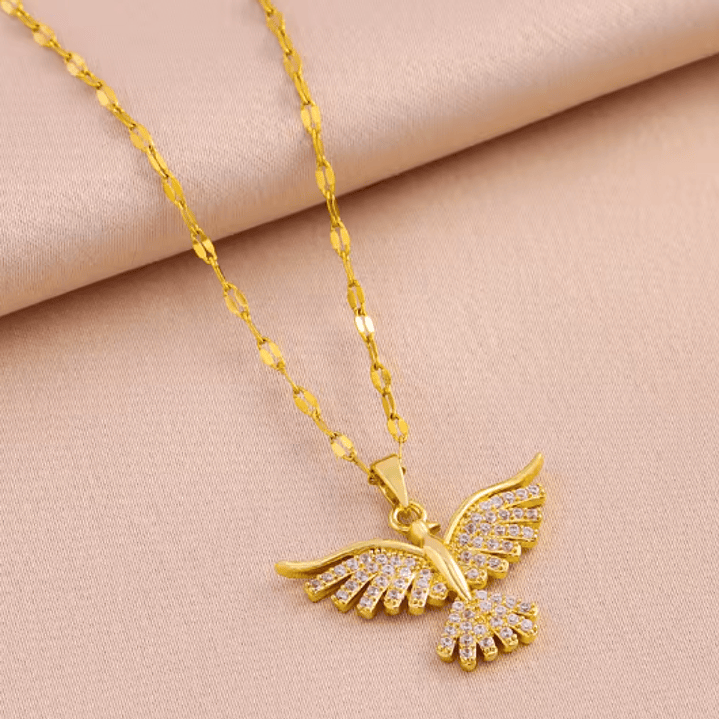 Colar em Aço Inoxidável com Pingente Fênix Craveado 6