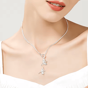 Colar Libélulas – Banhado a Prata