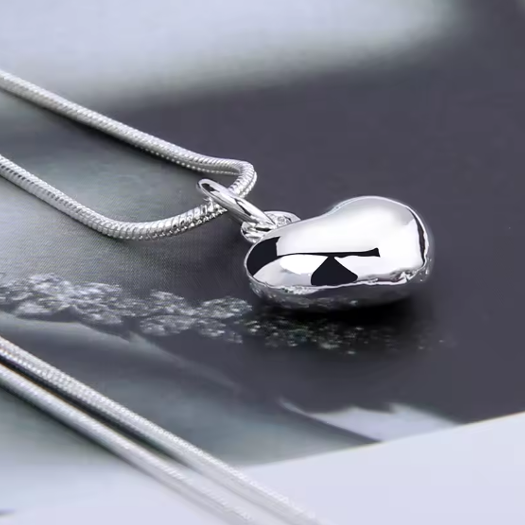 Colar Coração Banhado a Prata 4