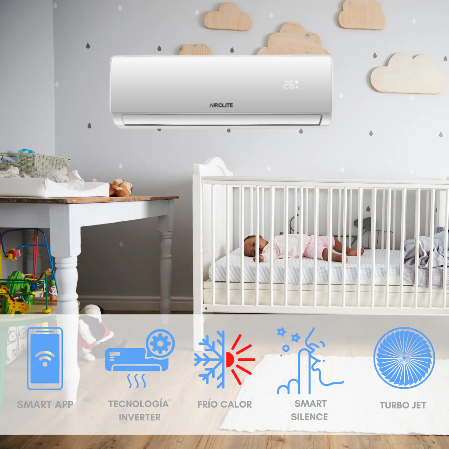 INCLUYE INSTALACIÓN EN RM SPLIT INVERTER 24000BTU WIFI APP 2