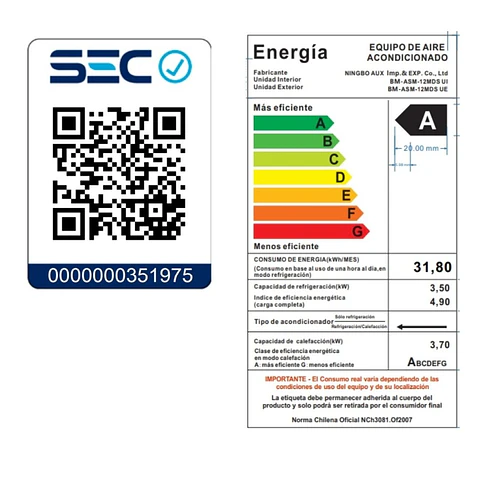 INCLUYE INSTALACIÓN EN RM SPLIT BLACK MIRROR INVERTER 12000BTU WIFI APP
