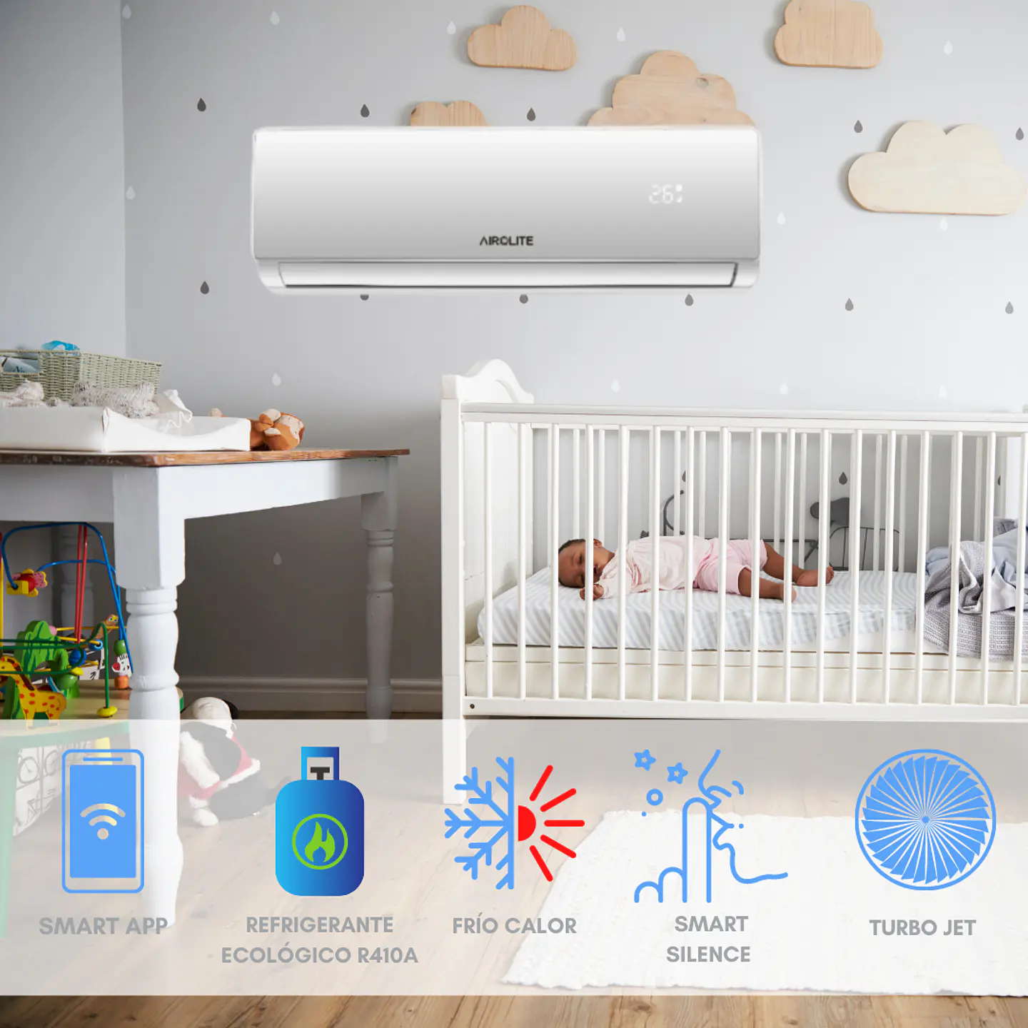 INCLUYE INSTALACIÓN EN RM SPLIT ON/OFF 9000BTU WIFI APP 2