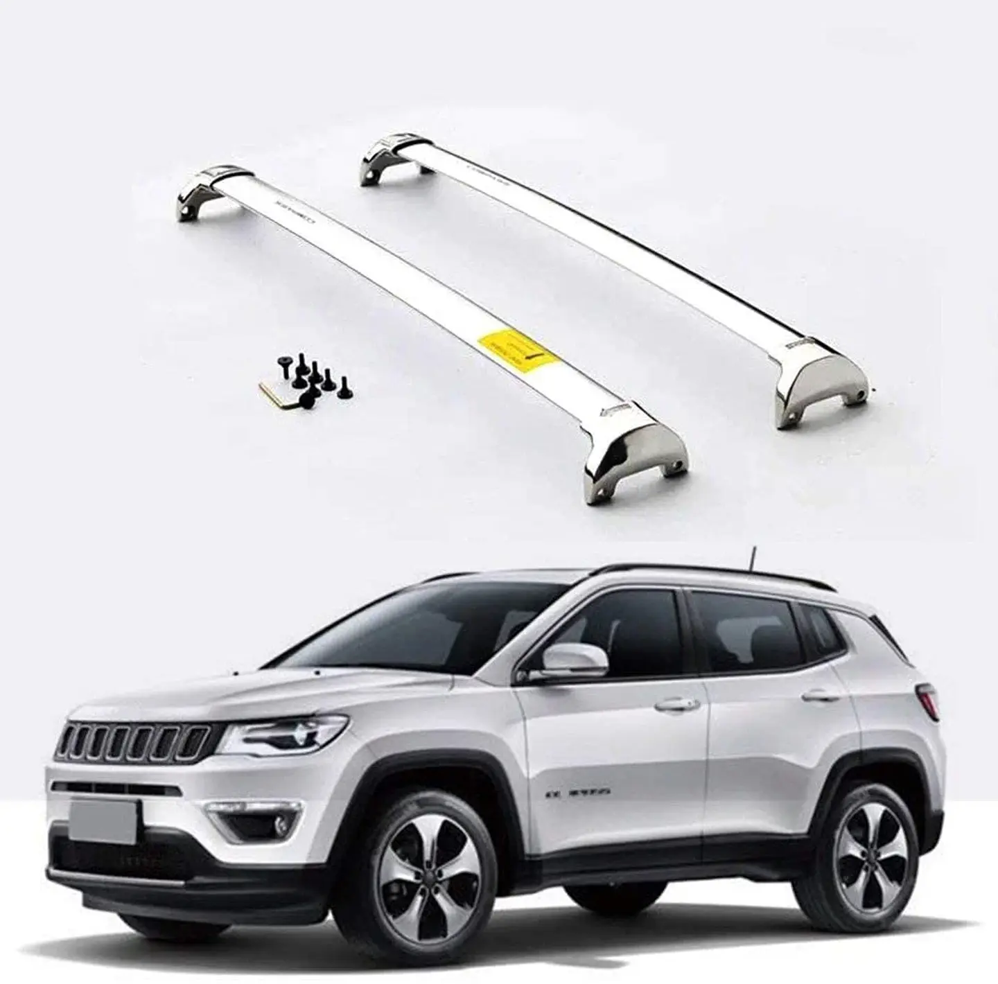 BARRAS PORTAEQUIPAJES OEM JEEP COMPASS 2017 CROMADAS 1