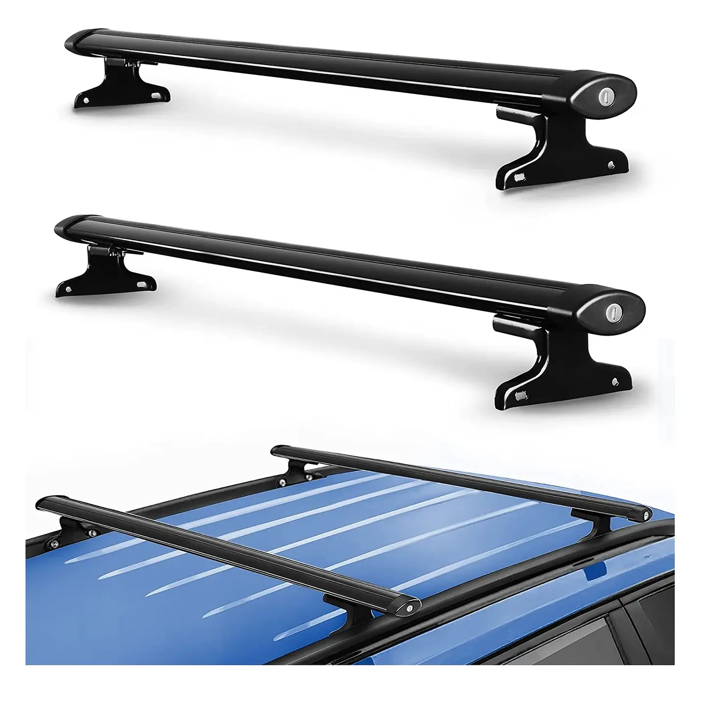 BARRAS PORTAEQUIPAJES OEM JEEP COMPASS NEGRAS 2016 UP 1