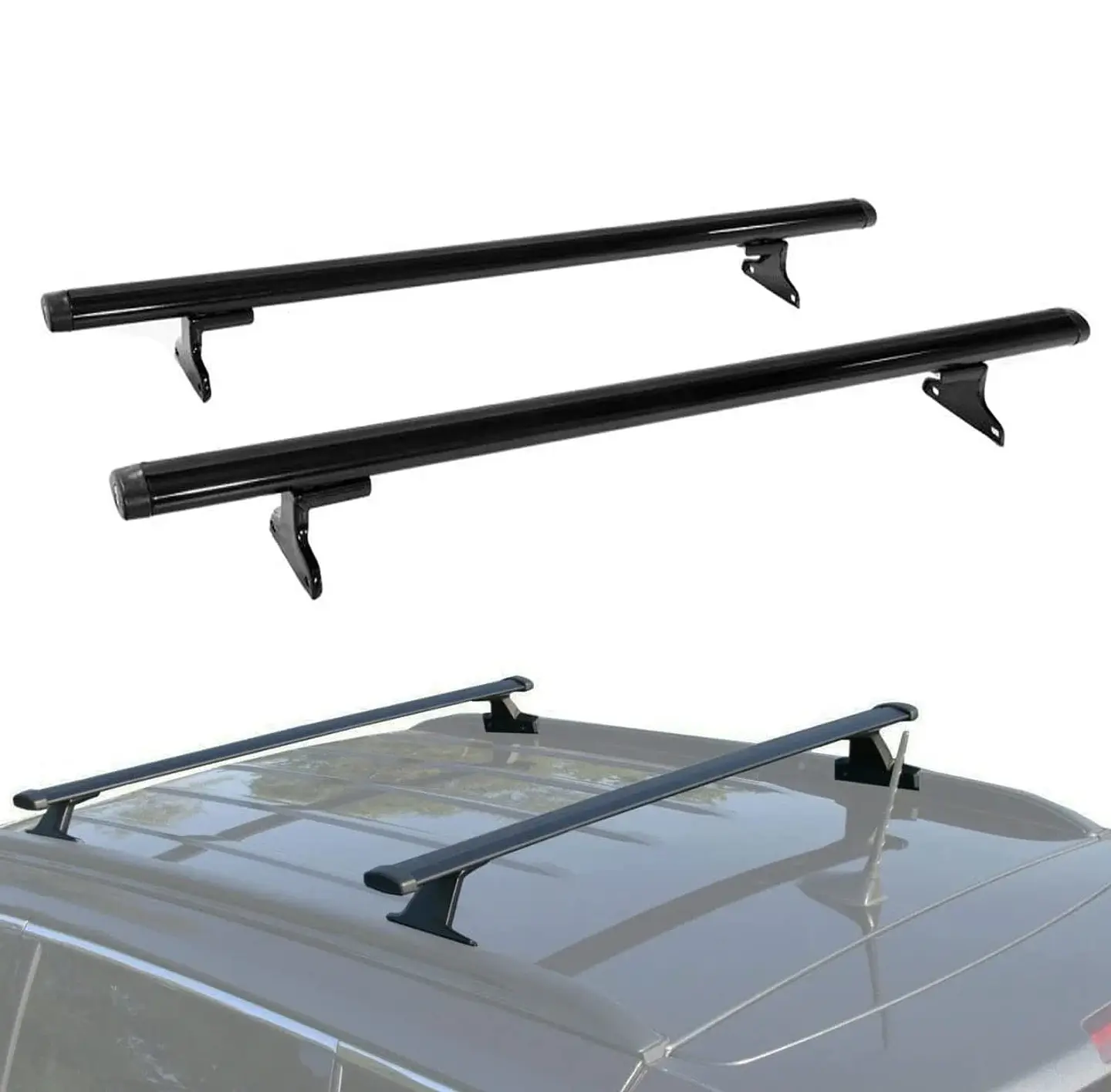 BARRAS PORTAEQUIPAJES OEM JEEP COMPASS NEGRAS 2016 UP 4