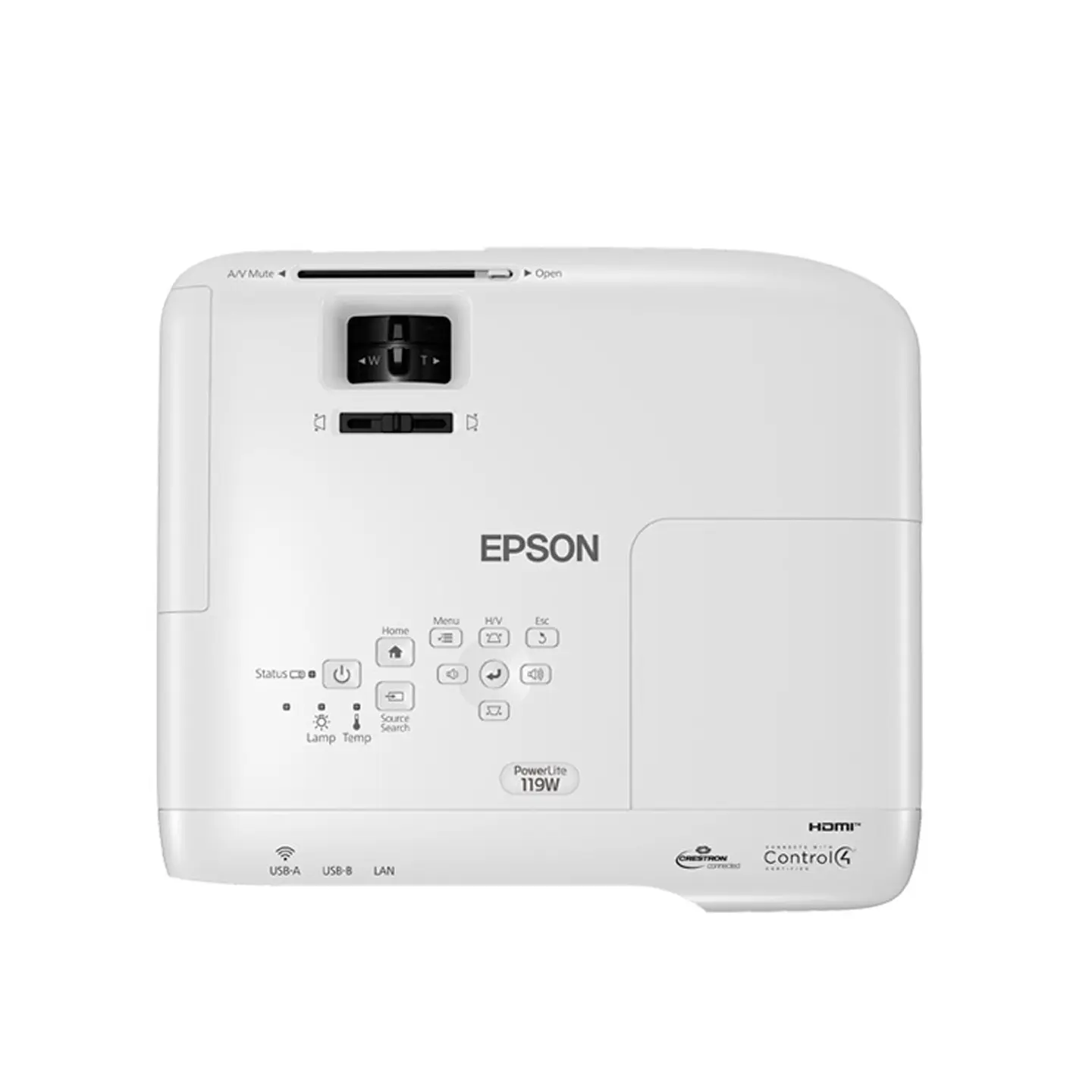 PROYECTOR EPSON POWERLITE 119W 4.000 LÚMENES 3LCD WXGA CON DIAL HDMI 3