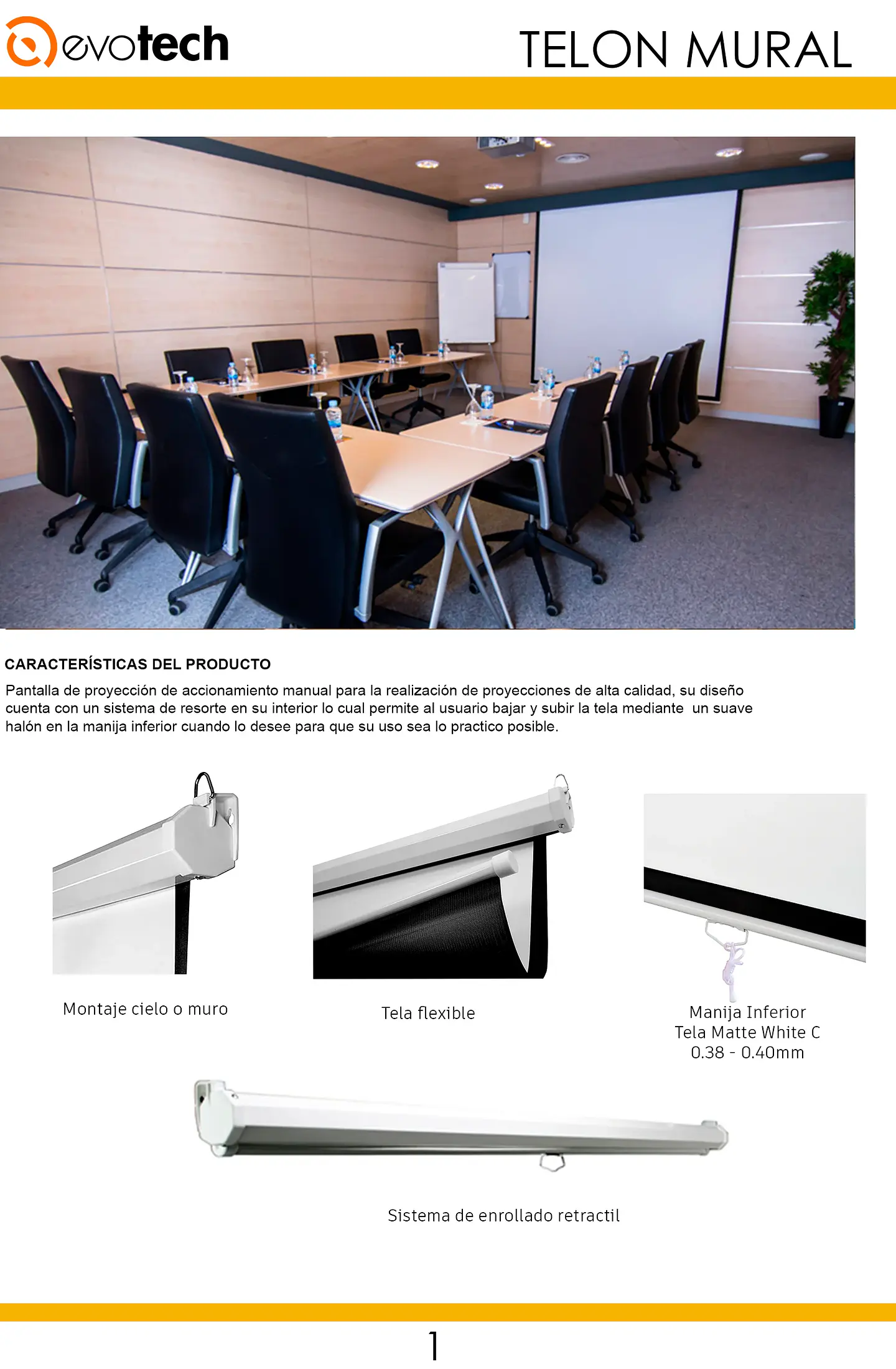 TELON MURAL 300X300 CM/ MECANISMO RETRACTIL 3