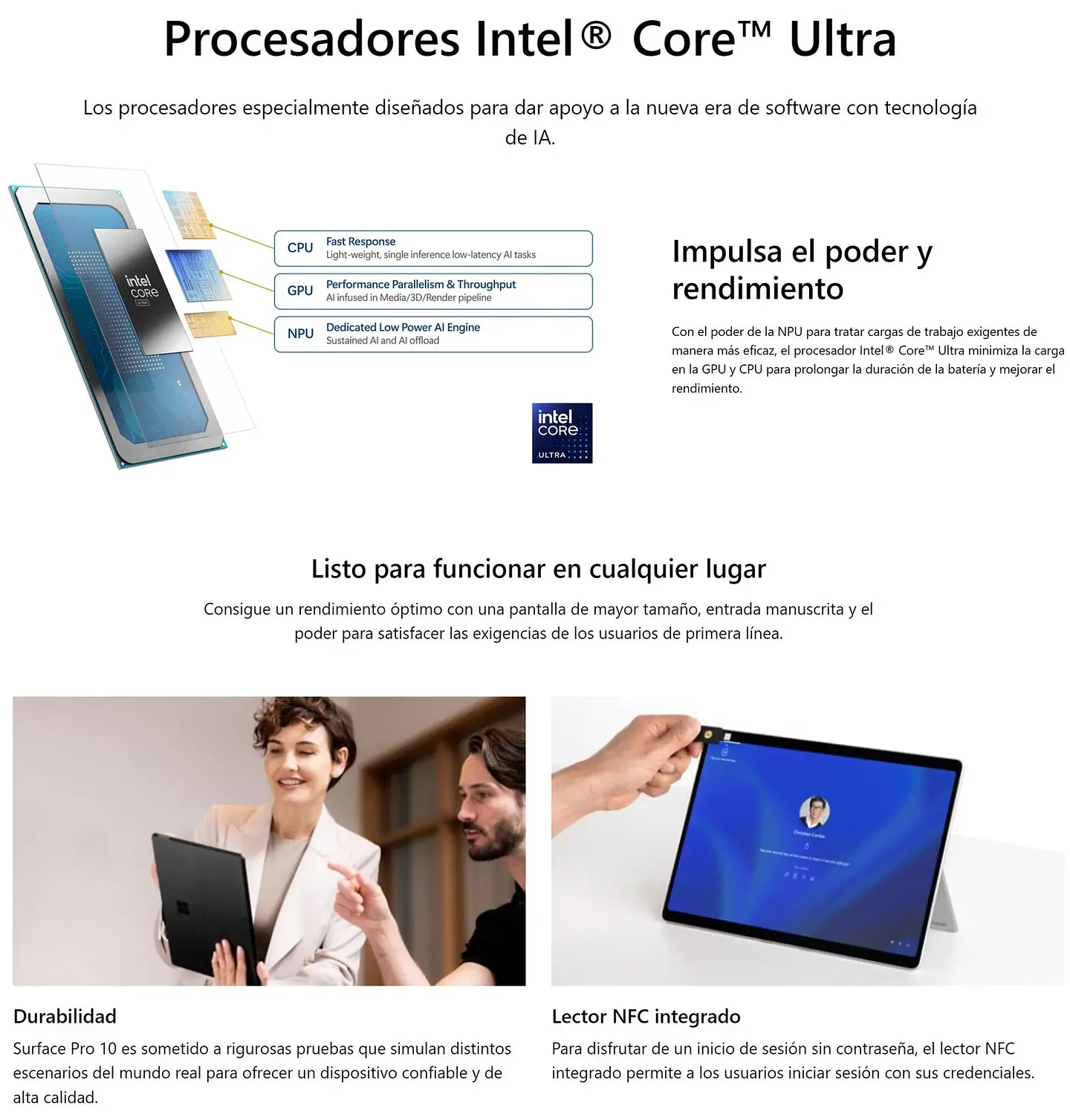 SURFACE PRO 10 - CORE ULTRA 5, 16+256GB / TABLET Y NOTEBOOK 7