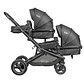 COCHE DOBLE TRAVEL SYSTEM BEBEGLO DUETO GRIS - Miniatura 3