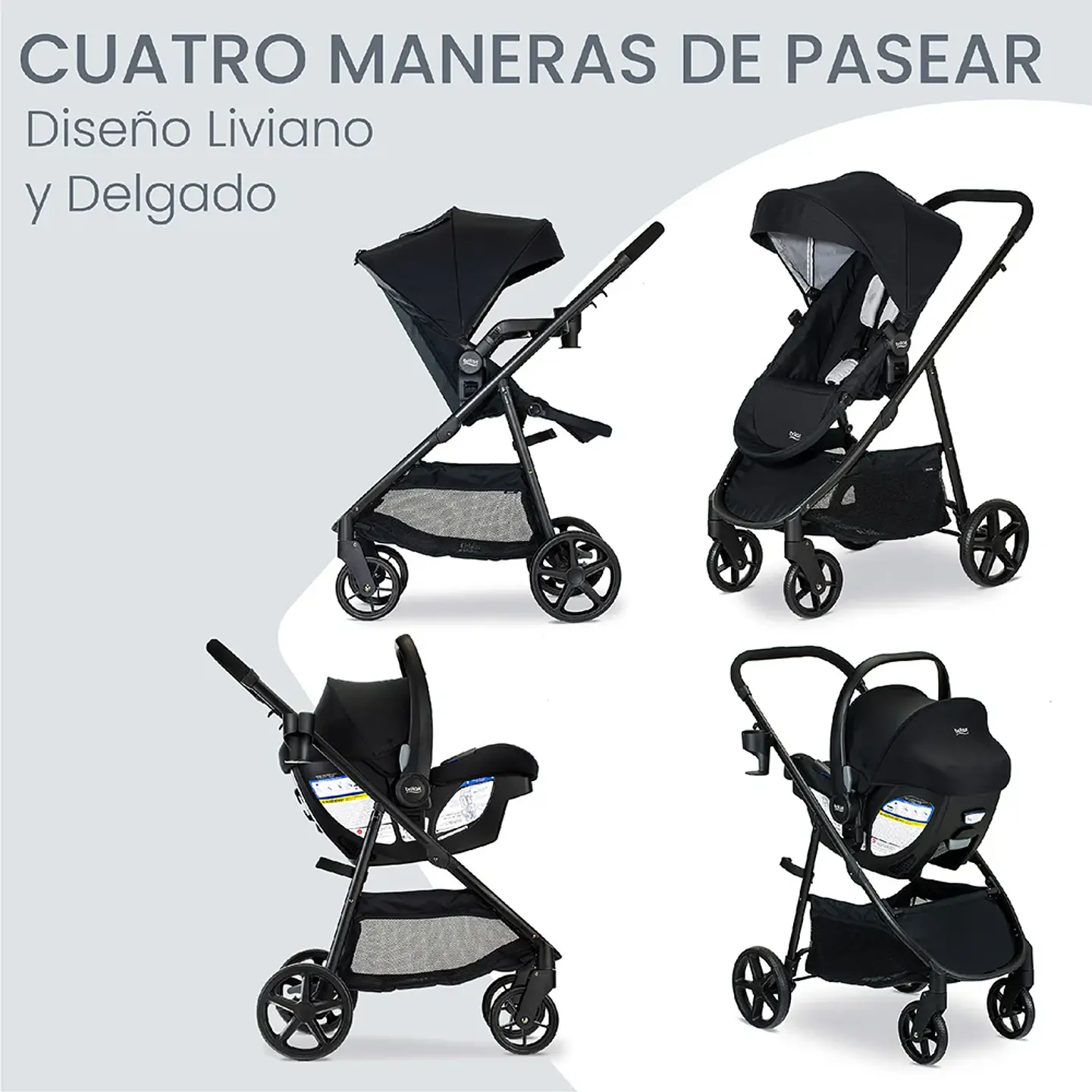 COCHE TRAVEL SYSTEM BROOK-WILLOW ONIX GLACIER BRITAX 4