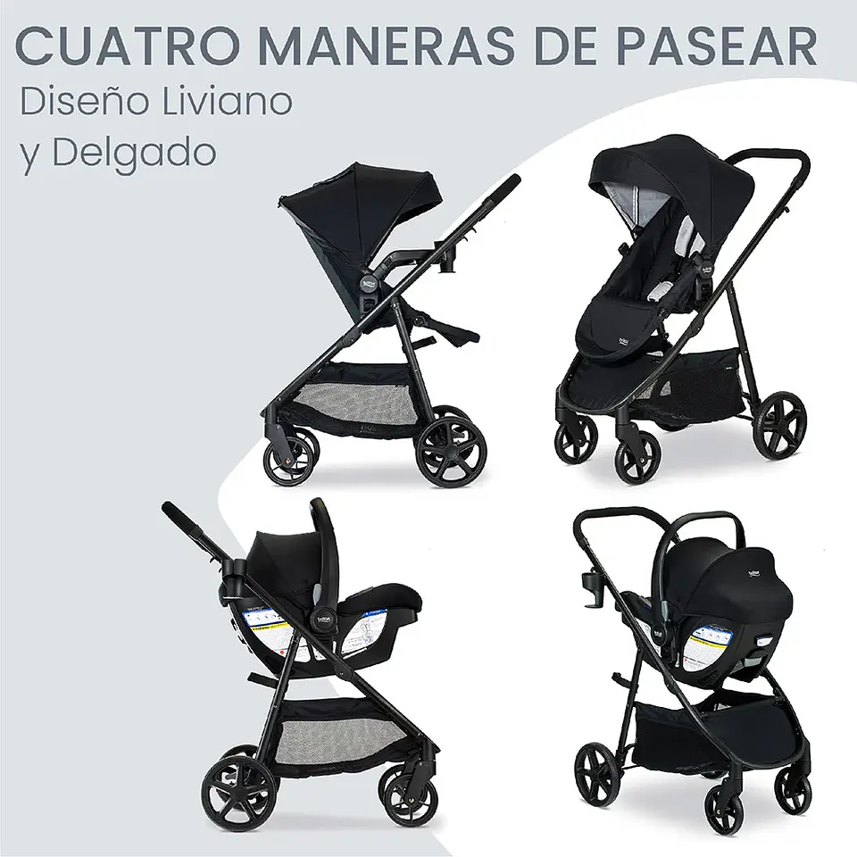 COCHE TRAVEL SYSTEM BROOK-WILLOW ONIX GLACIER BRITAX 4