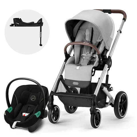 COCHE TRAVEL SYSTEM BALIOS S LUX 3.0 SLV L.GREY + ATON S2 + BASE
