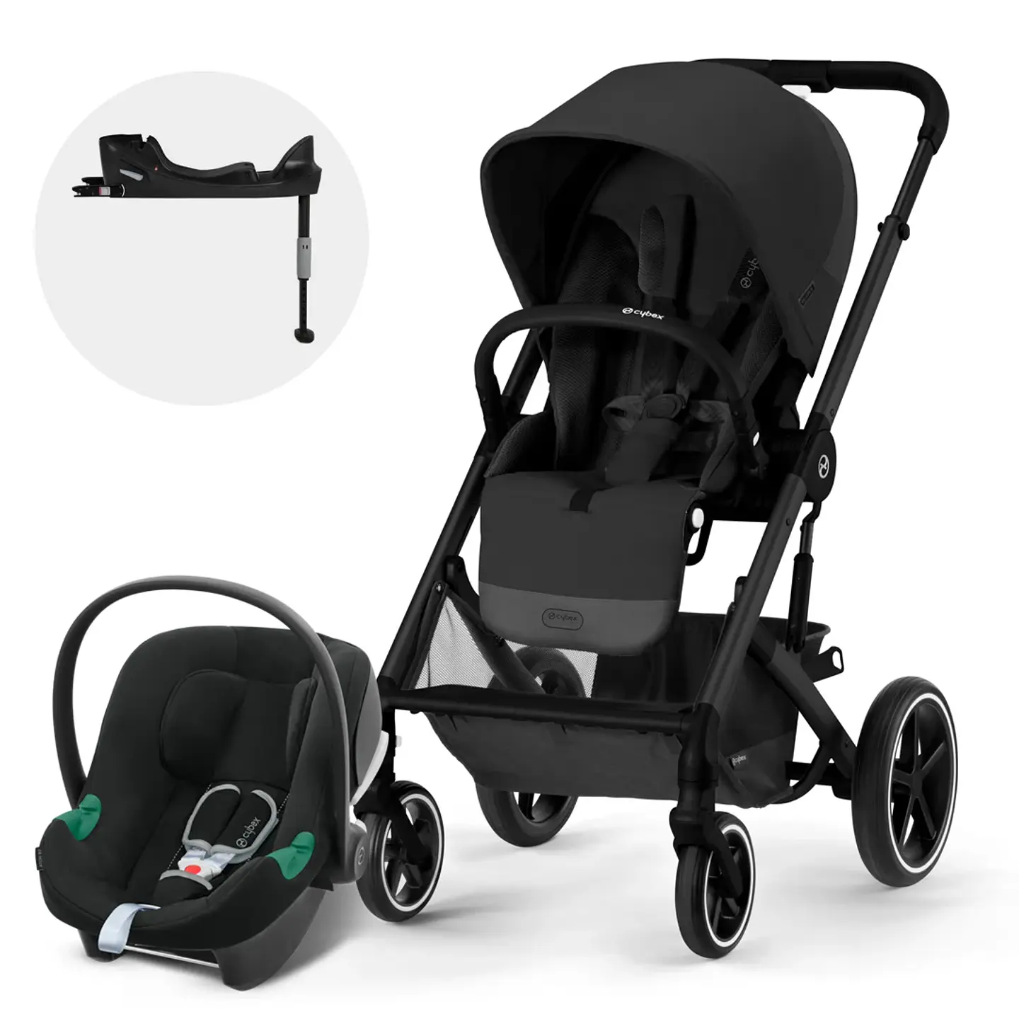 COCHE TRAVEL SYSTEM BALIOS S LUX 3.0 BLK MB + ATON B2 + BASE 1