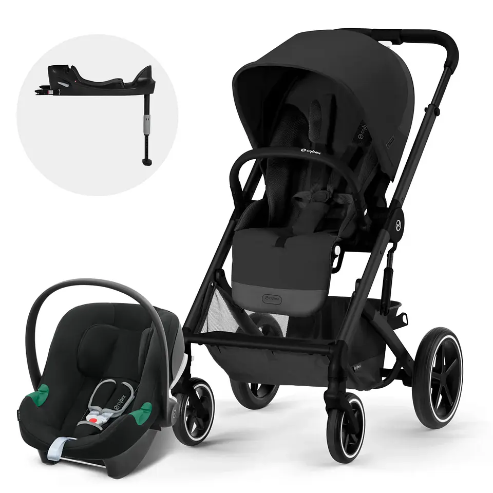 COCHE TRAVEL SYSTEM BALIOS S LUX 3.0 BLK MB + ATON B2 + BASE 1