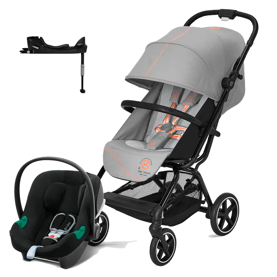 COCHE TRAVEL SYSTEM EEZY S PLUS V3 BLK GREY+ATON B2+BASE 1
