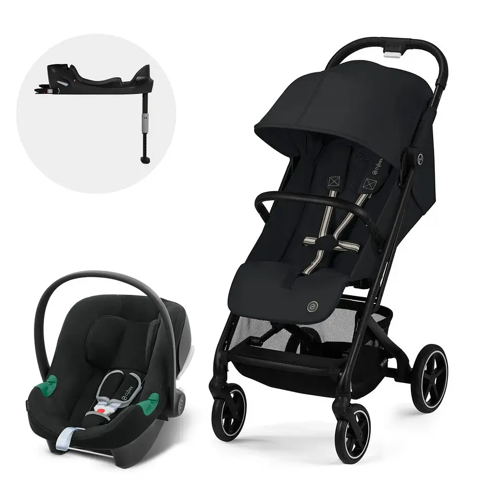 COCHE TRAVEL SYSTEM BEEZY BLK MGB + ATON B2 + BASE 1