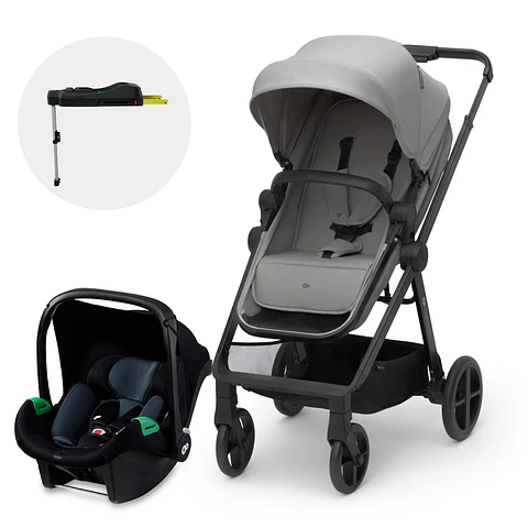 COCHE TRAVEL SYSTEM NEWLY 3EN1 GRIS + BASE ISOFIX