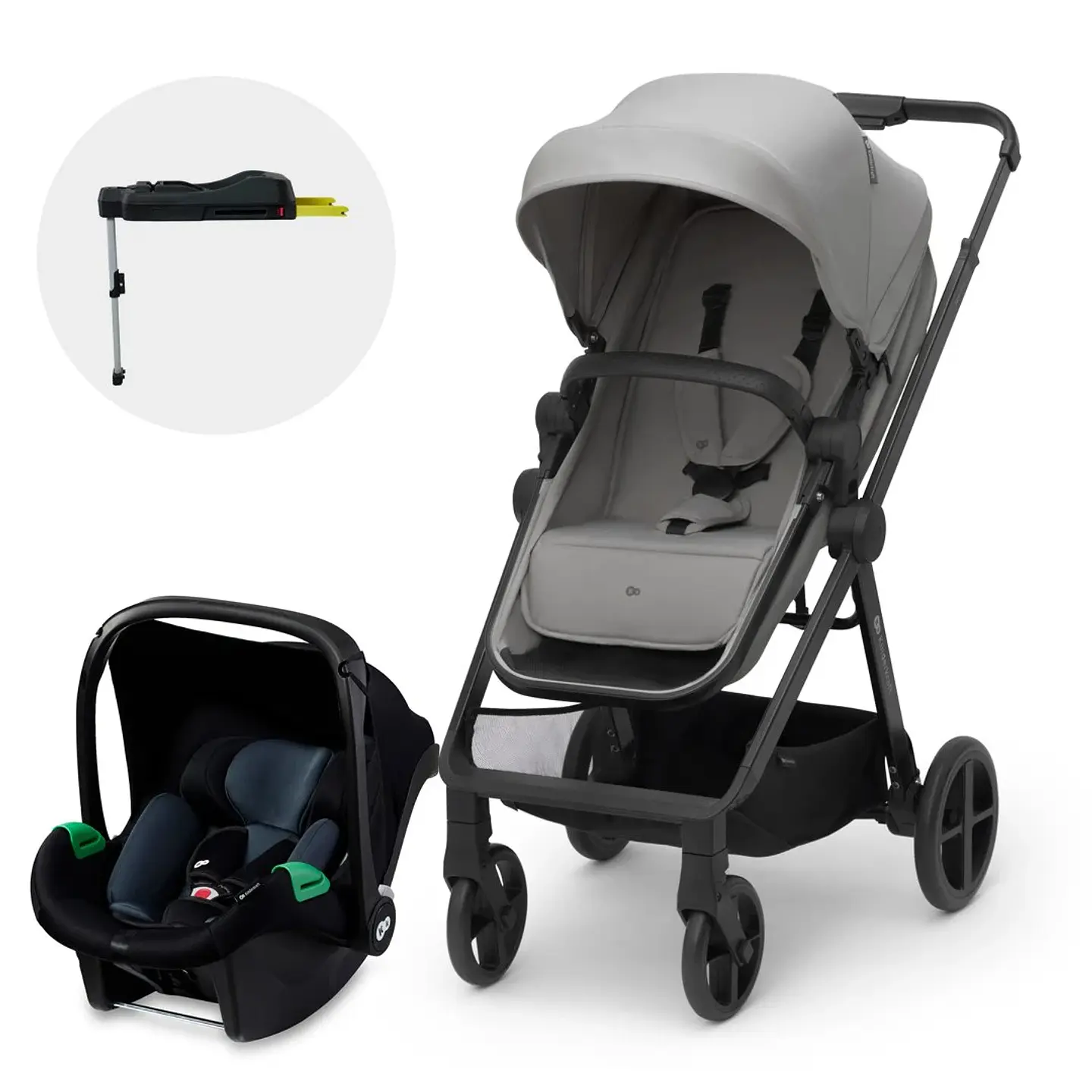 COCHE TRAVEL SYSTEM NEWLY 3EN1 GRIS + BASE ISOFIX 1
