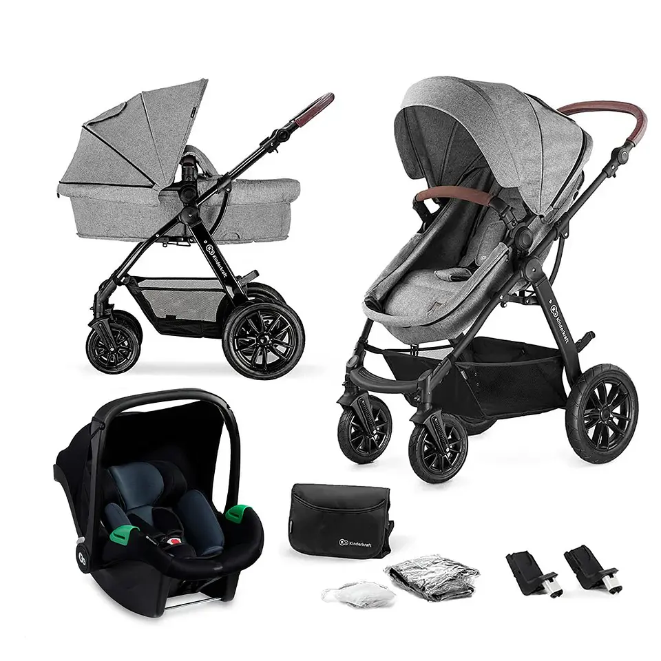 COCHE TRAVEL SYSTEM MOOV 3 EN 1 GRIS 1