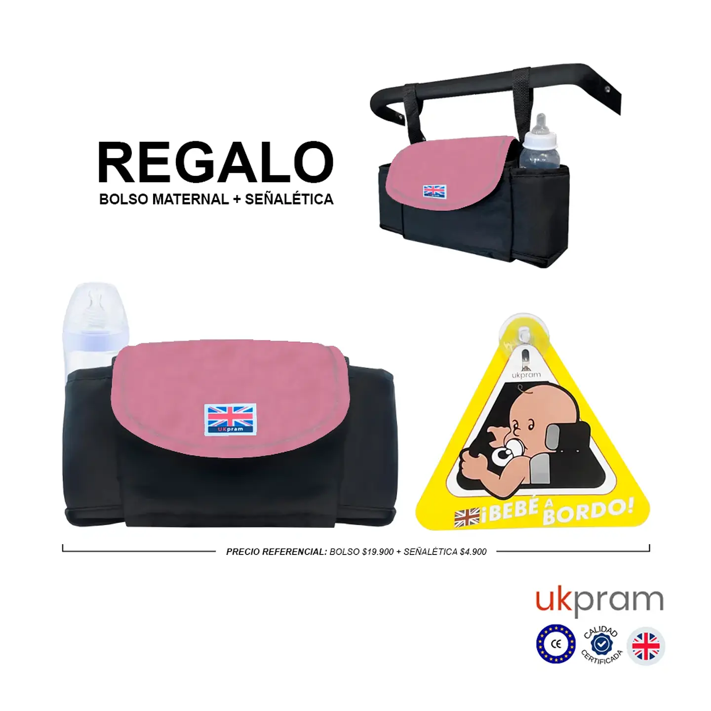 COCHE TRAVEL SYSTEM 4 EN 1 UK PRAM ROSA 4