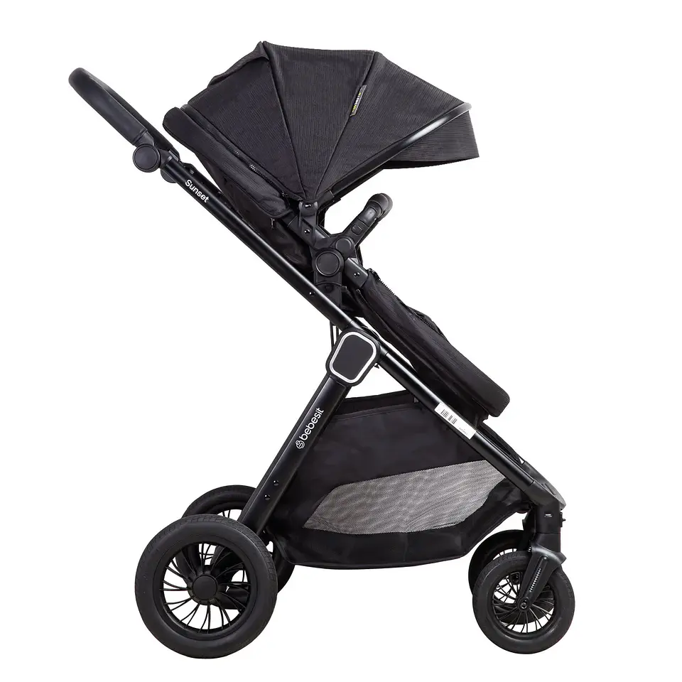 COCHE CUNA TRAVEL SYSTEM ISOFIX SUNSET PREMIUM NEGRO BEBESIT 3
