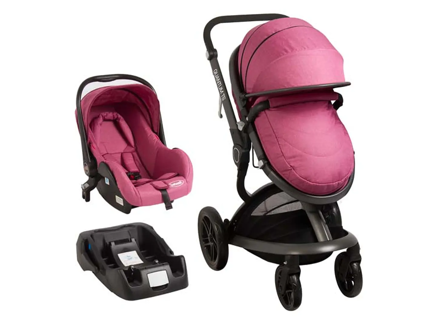 COCHE TRAVEL SYSTEM BEBESIT QUANTUM ROSADO 1