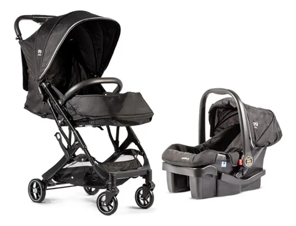 COCHE TRAVEL SYSTEM COMPACTO PIKABOO SALO NEGRO 1