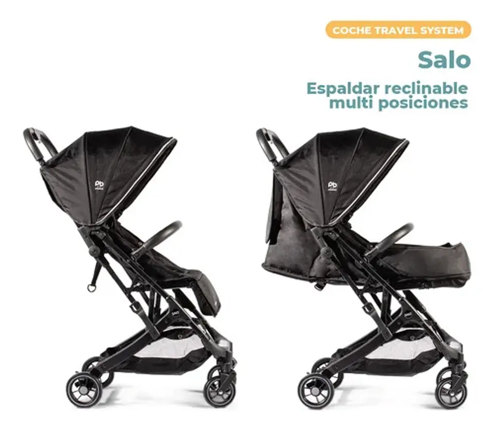 COCHE TRAVEL SYSTEM COMPACTO PIKABOO SALO NEGRO 3