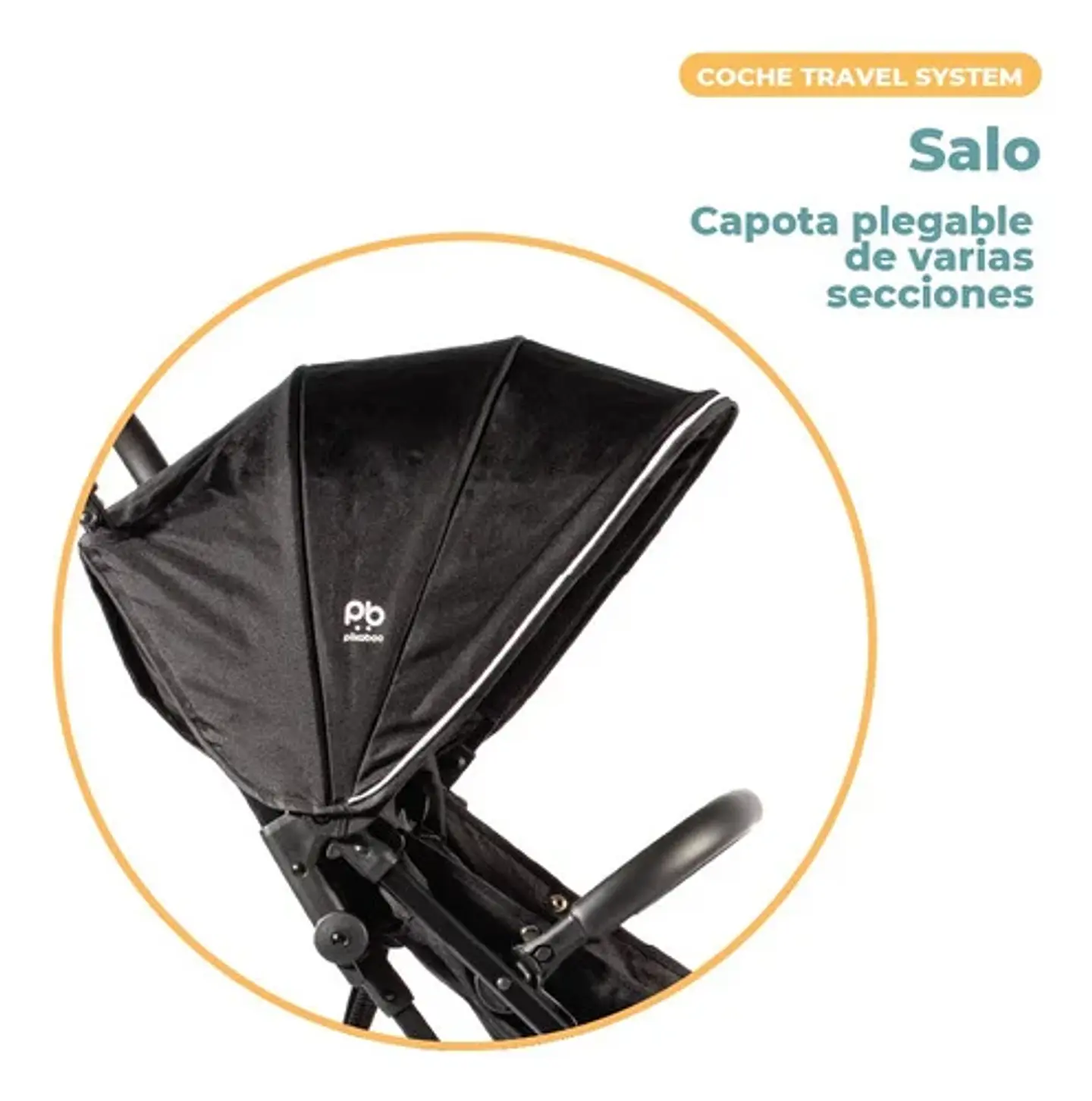 COCHE TRAVEL SYSTEM COMPACTO PIKABOO SALO NEGRO 4