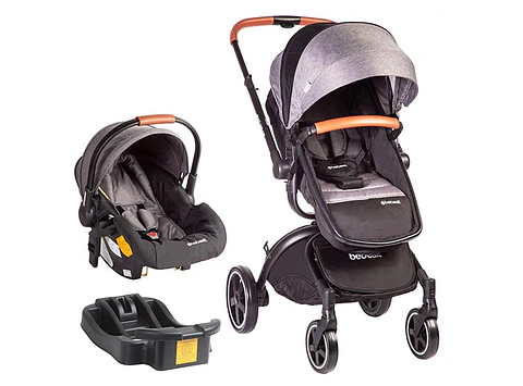 COCHE TRAVEL SYSTEM BEBESIT DELUXE 360° NEGRO