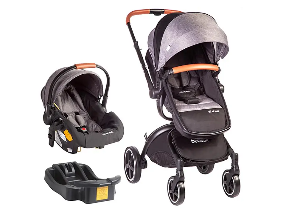 COCHE TRAVEL SYSTEM BEBESIT DELUXE 360° NEGRO 1