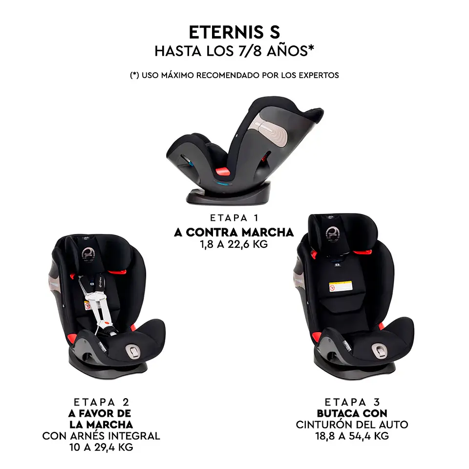 SILLA DE AUTO CONVERTIBLE ETERNIS S NEGRO 3